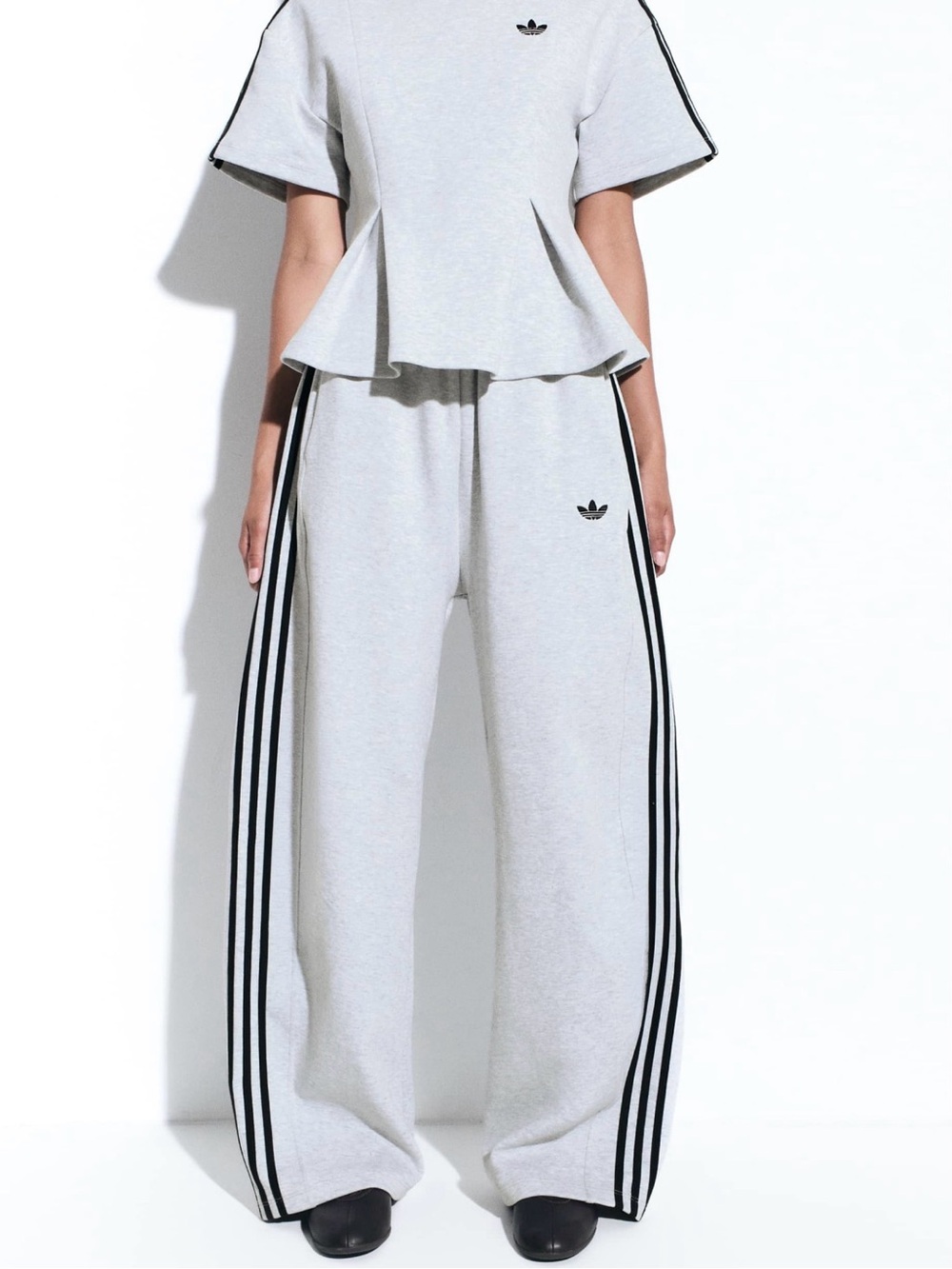 adidas Originals × ASOS barrel leg sweatpants in gray